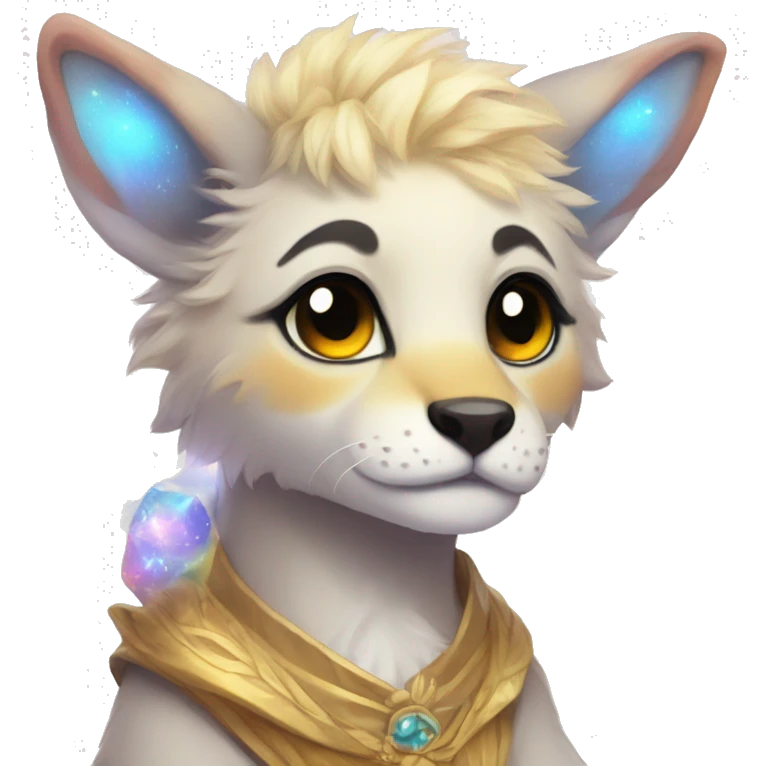 Kawaii bright fantasy ethereal anthro fursona animal emoji