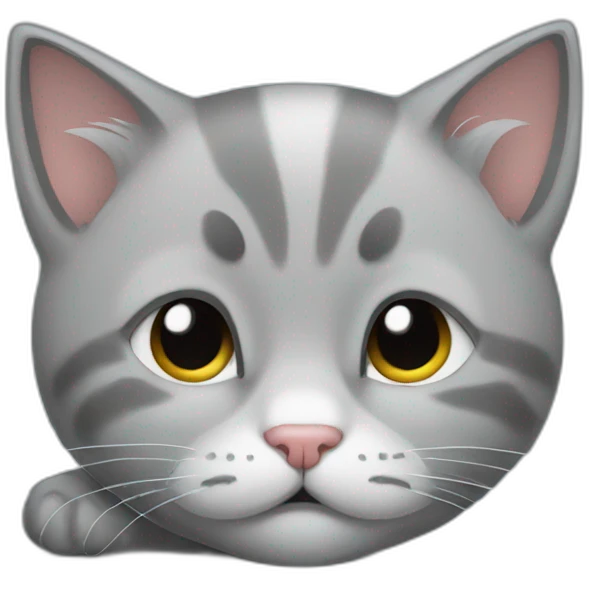 sleepy grey kitten emoji