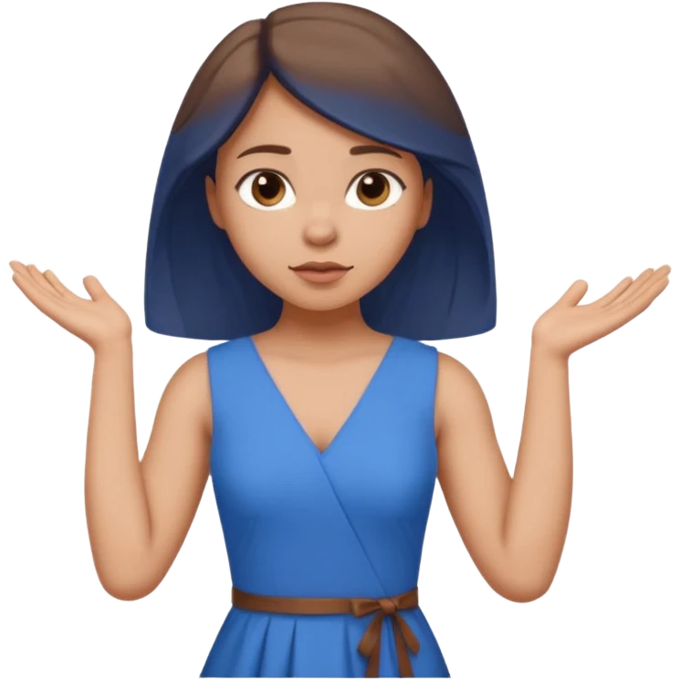 A girl with curious expressions and her arms resting  a v  on her waist  emoji