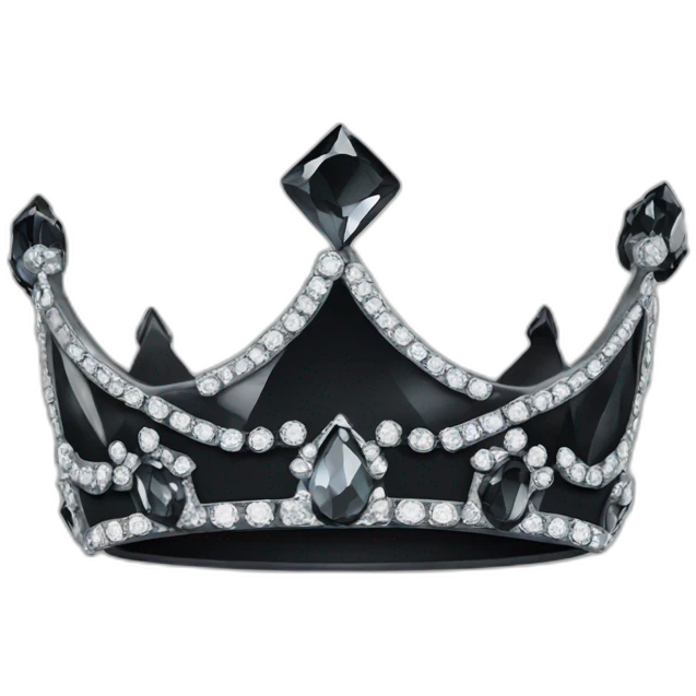 Black diamond crown emoji