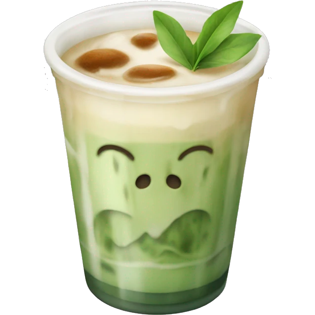 iced matcha chai latte emoji