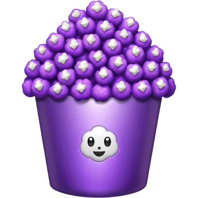 Glitter purple popcorn emoji