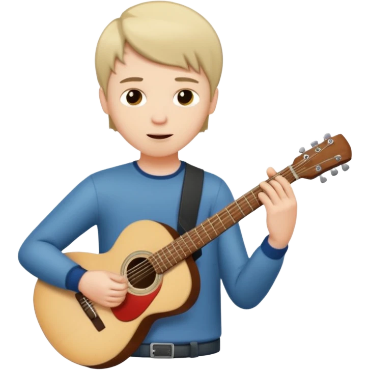 white Guy playing guitar emoji