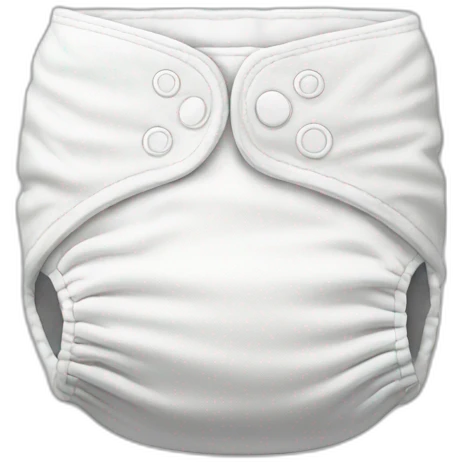 White diaper emoji
