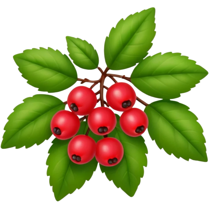 bush with a few berries emoji