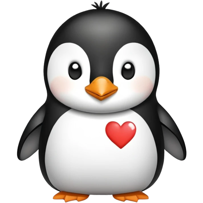 A penguin with a I love sunghoon shirt  emoji