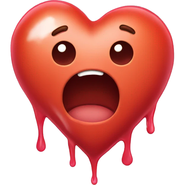 Melting heart emoji