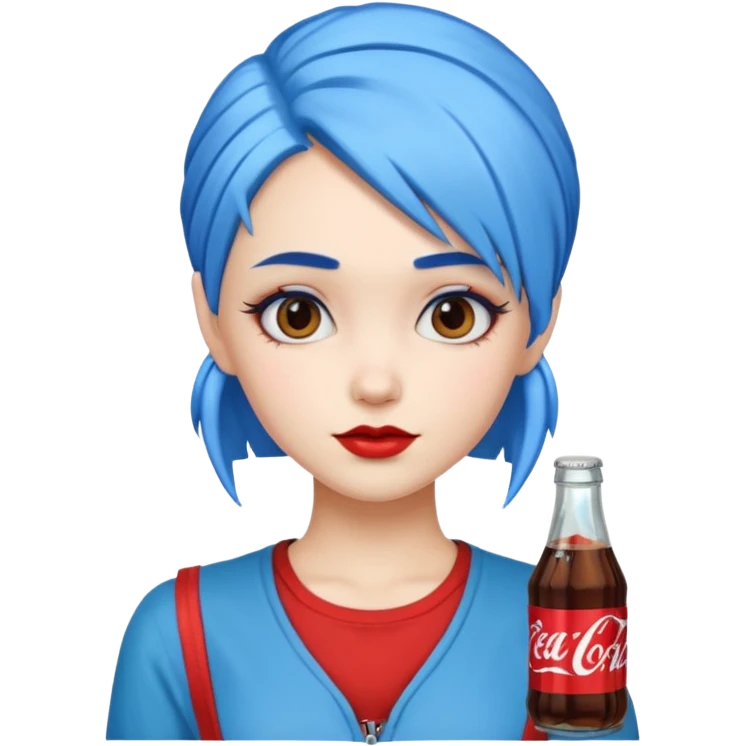 Nuka Cola Girl blue hair emoji