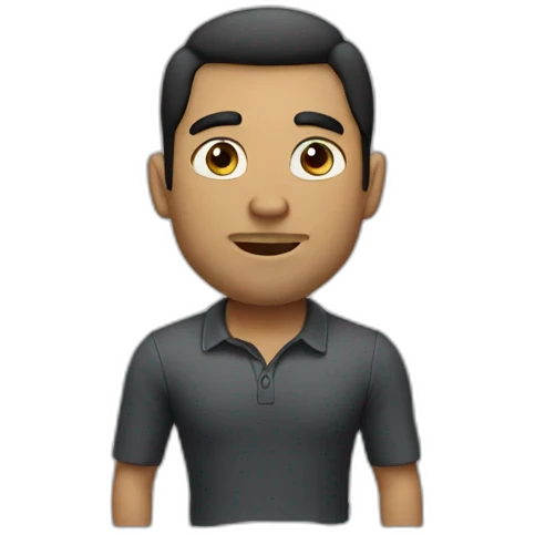 boss dad dark hair emoji