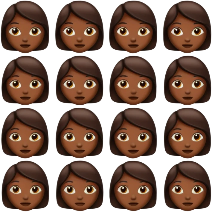 nude color emoji, dark skin tone emoji