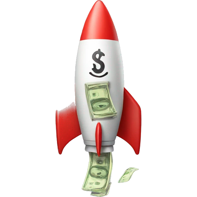 Rocket with money emoji