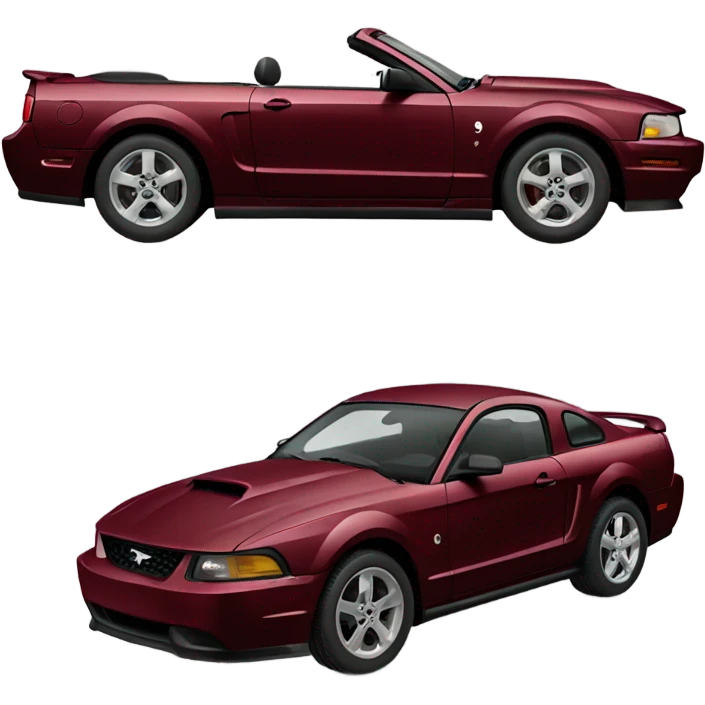 Dark red 2003 mustang  emoji