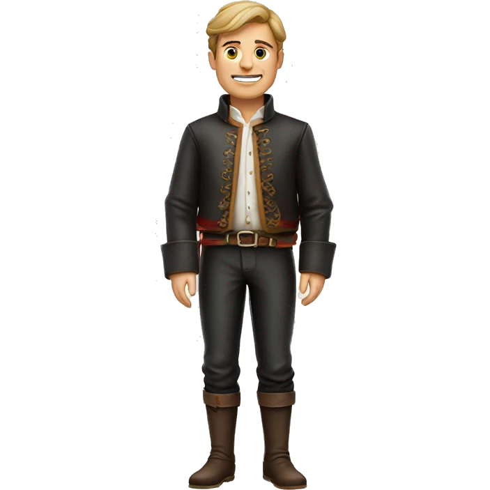 A German Man with Leather Pants and traditional German clothing emoji