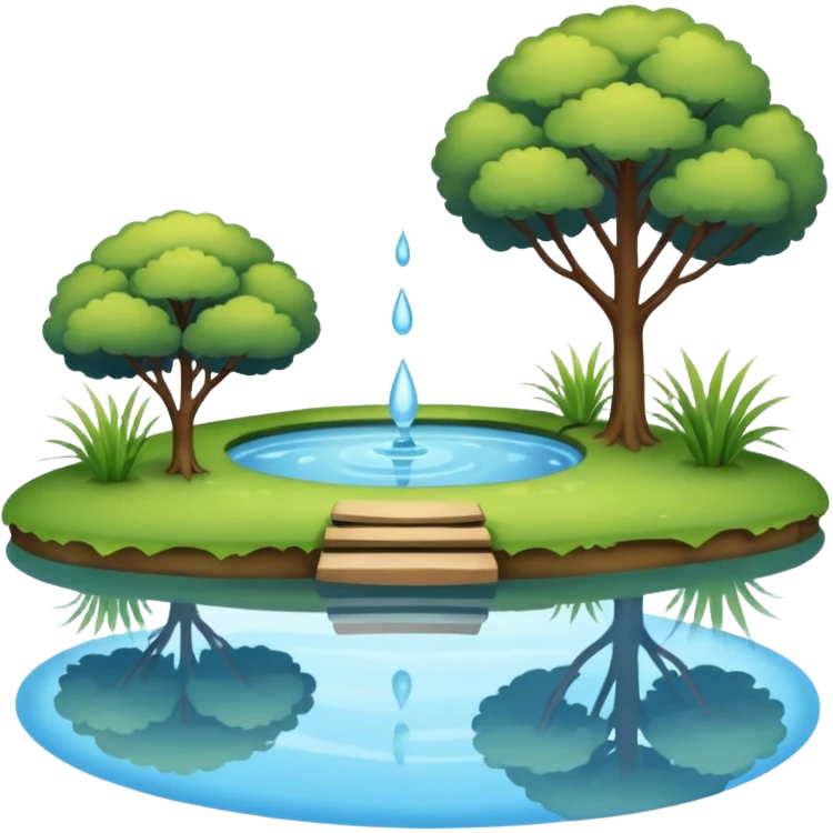 A serene water pond emoji