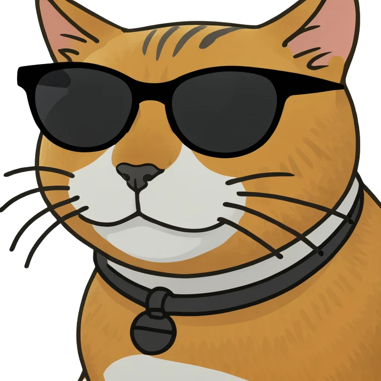 Cat with sunglasses emoji