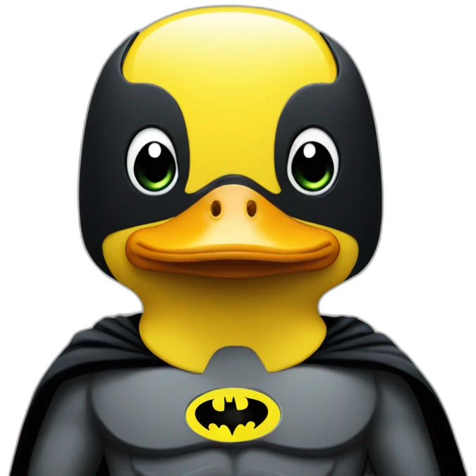 Duck disguise into Batman emoji
