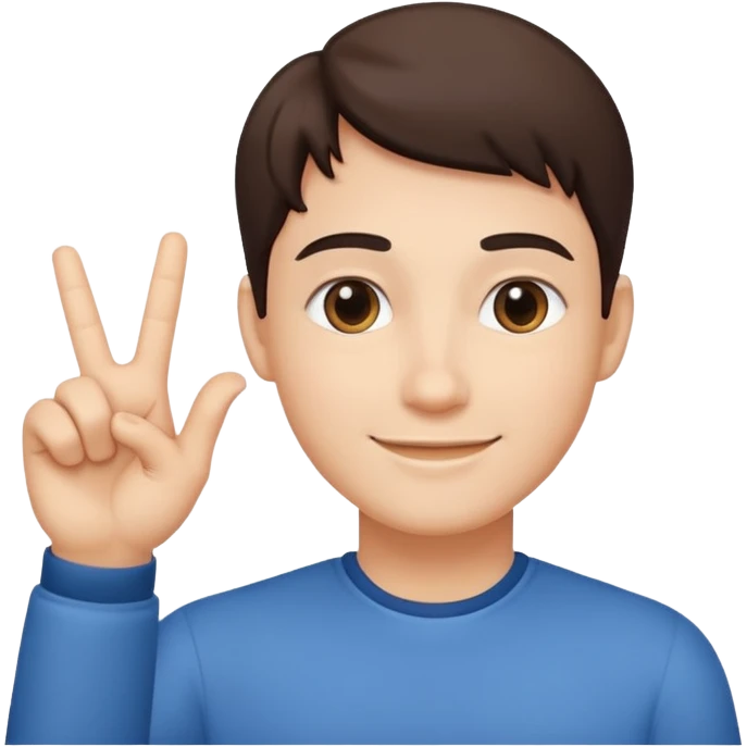 Yvl handsign, with a subtle smile emoji