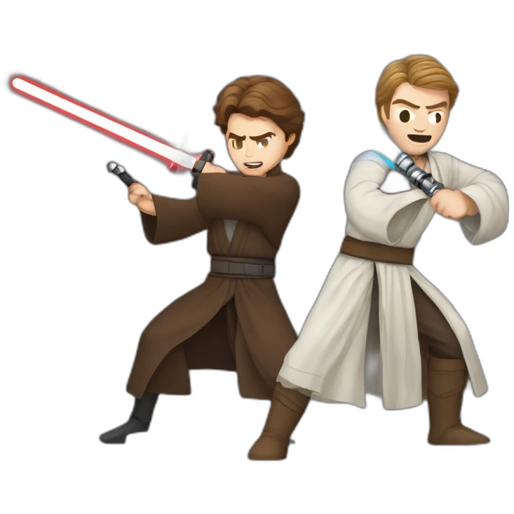 Anakin vs obi-wan lightsaber battle emoji