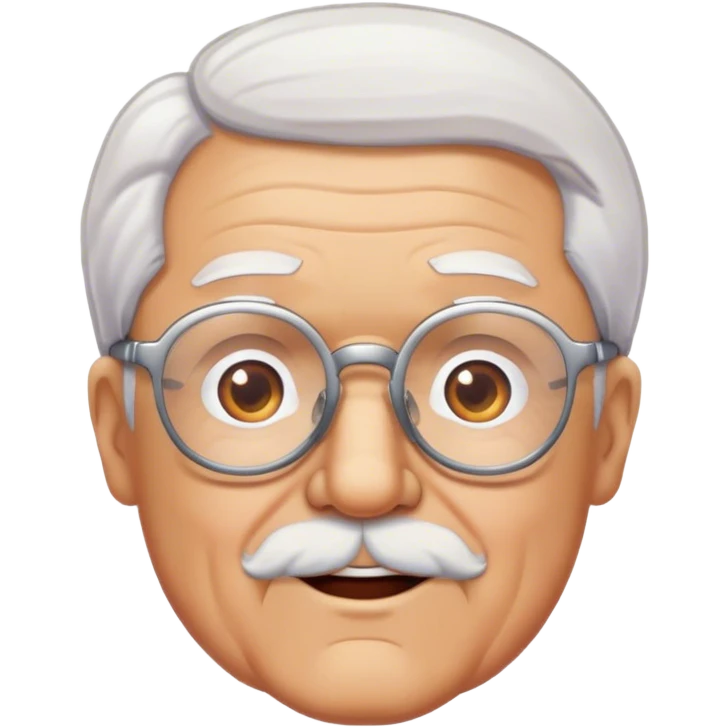 blunt grand paawith spects and white hair emoji