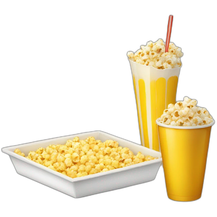 drink and popcorn tray emoji