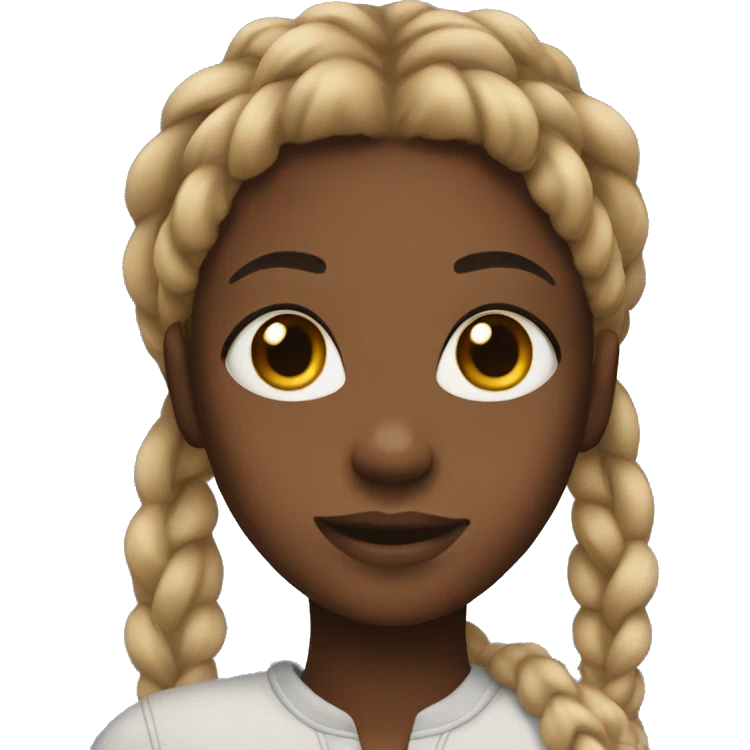 black girl with braids  emoji