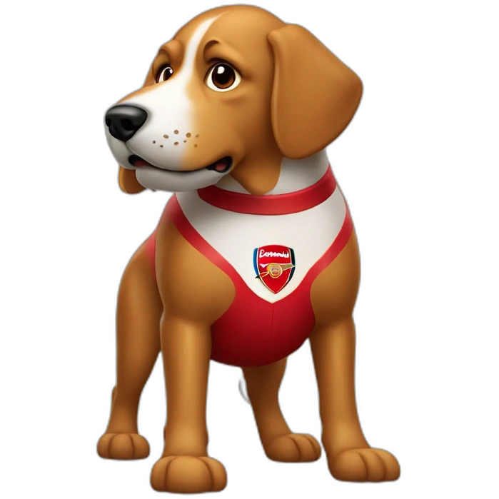 Arsenal football club giant dog emoji