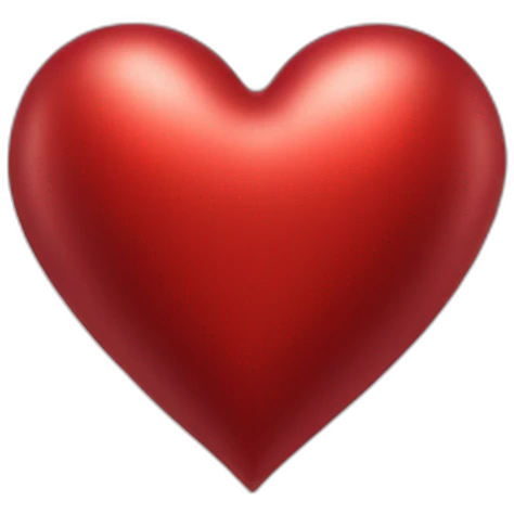 red metal heart emoji