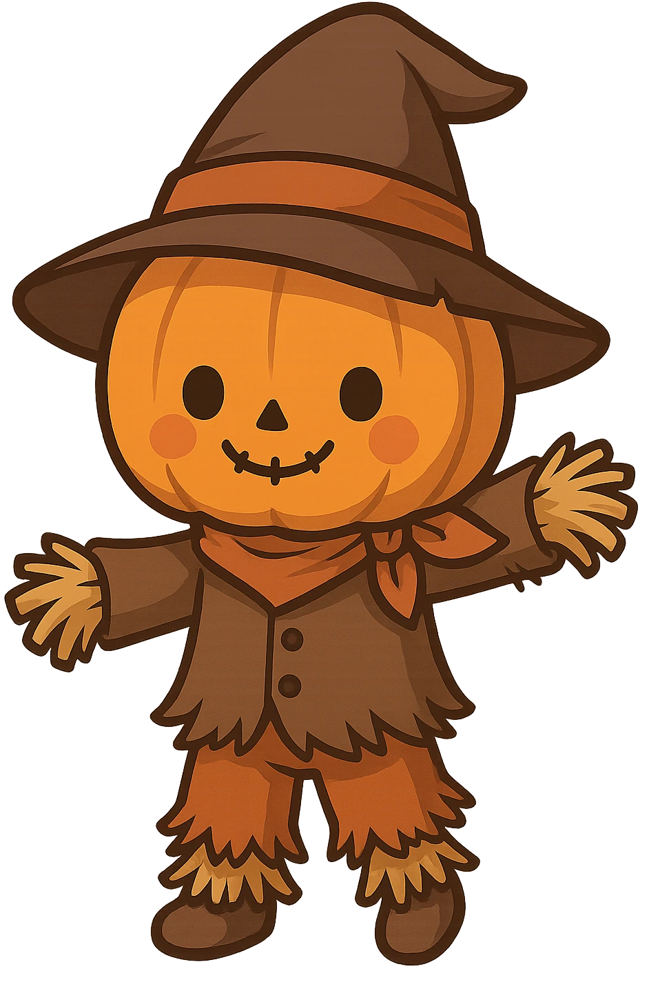 Halloween scarecrown remove background  emoji