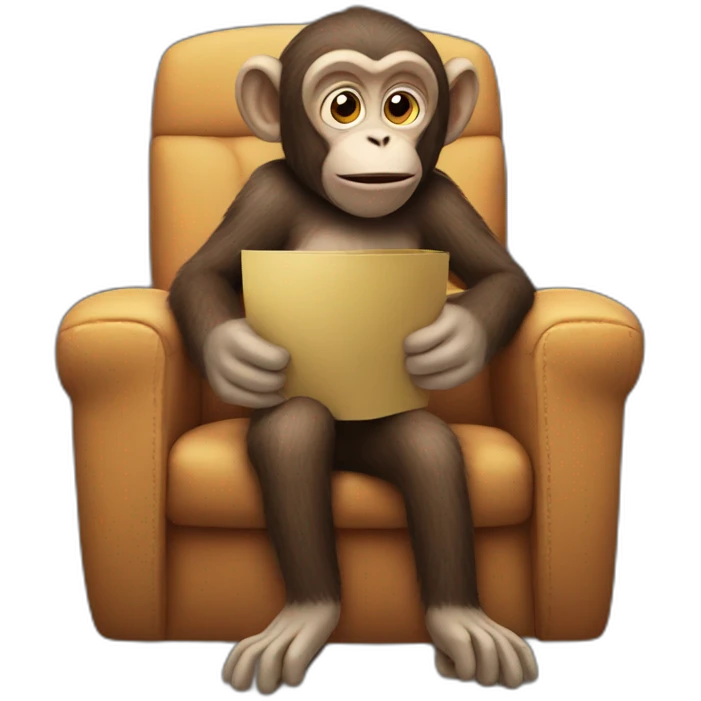 Monkey watching movie  emoji