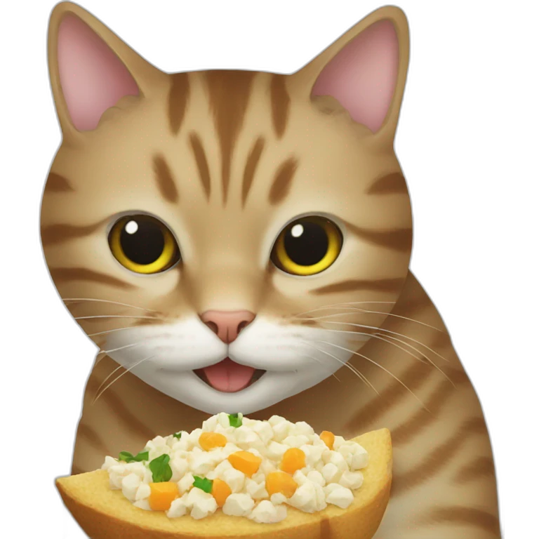 cat eating pittu emoji
