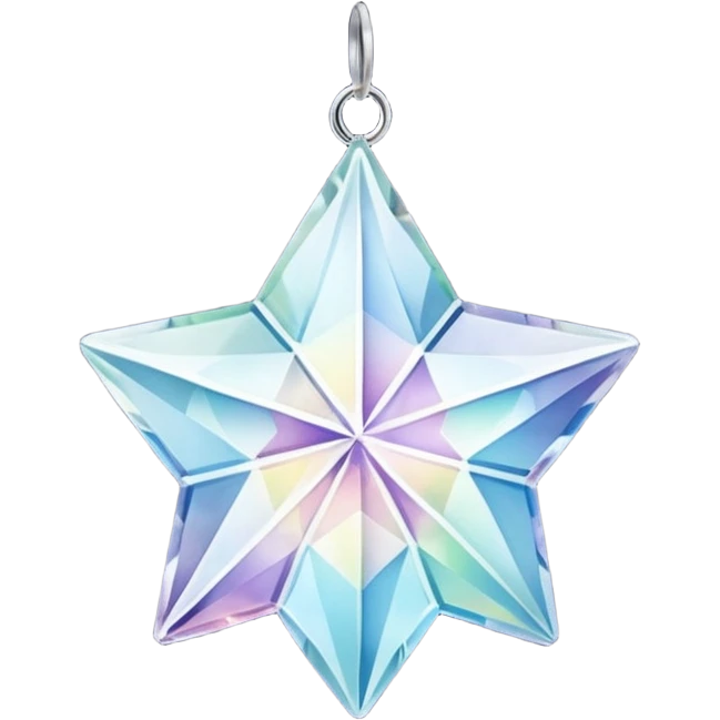 Hanging crystal star suncatcher hanger emoji