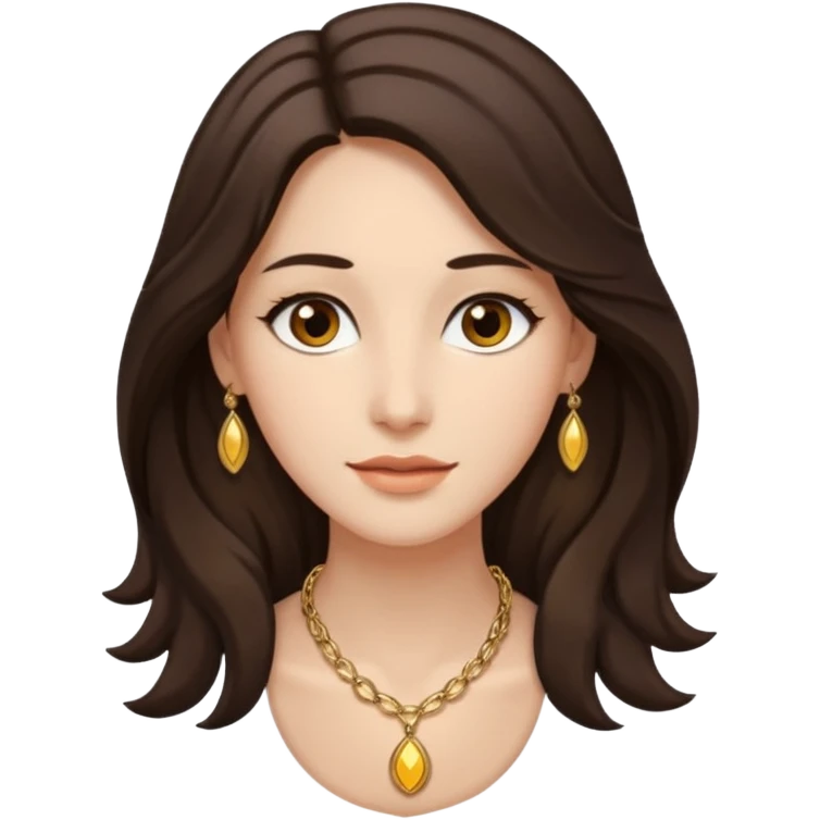 Briseide ha i capelli lunghi fino alla vita e castano scuro e leggermente ondulati, gli occhi castani e ha il viso allungato emoji