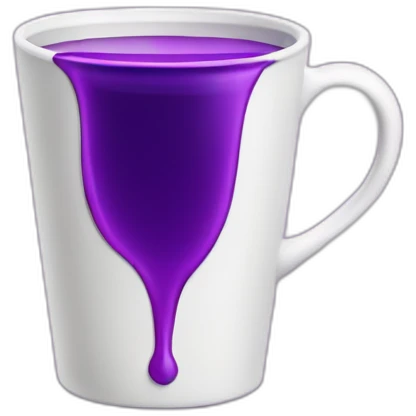 White Cup with purple liquid in it emoji