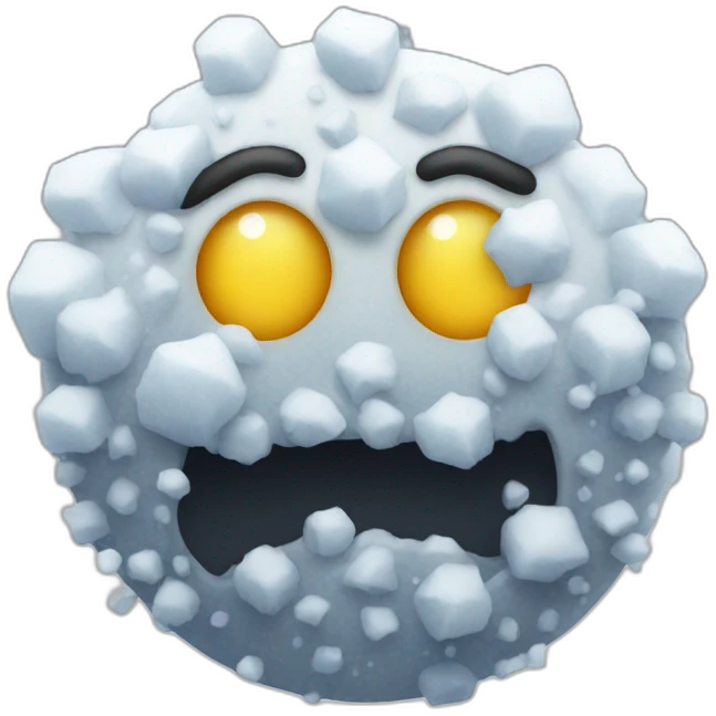 Toxic snow emoji