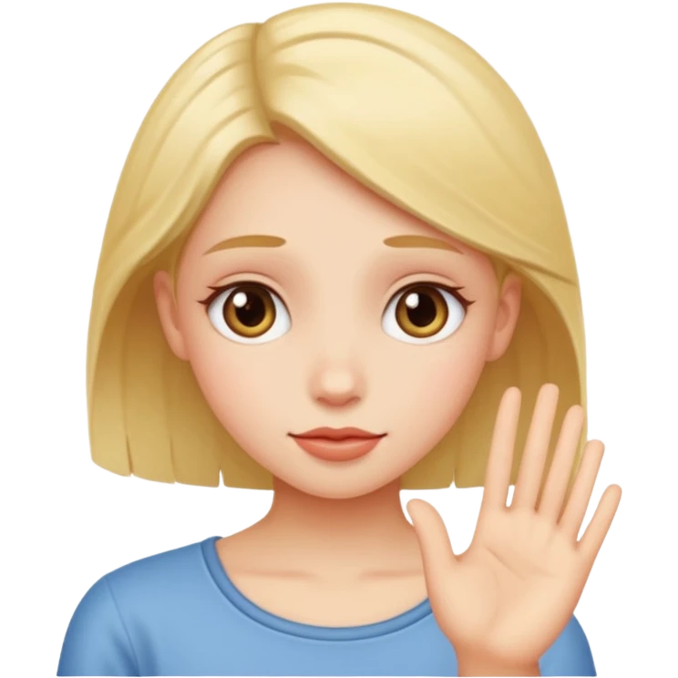 Girl saying please emoji