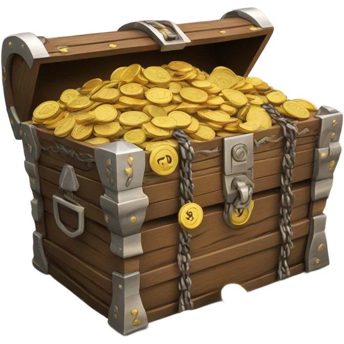 chest of coins emoji