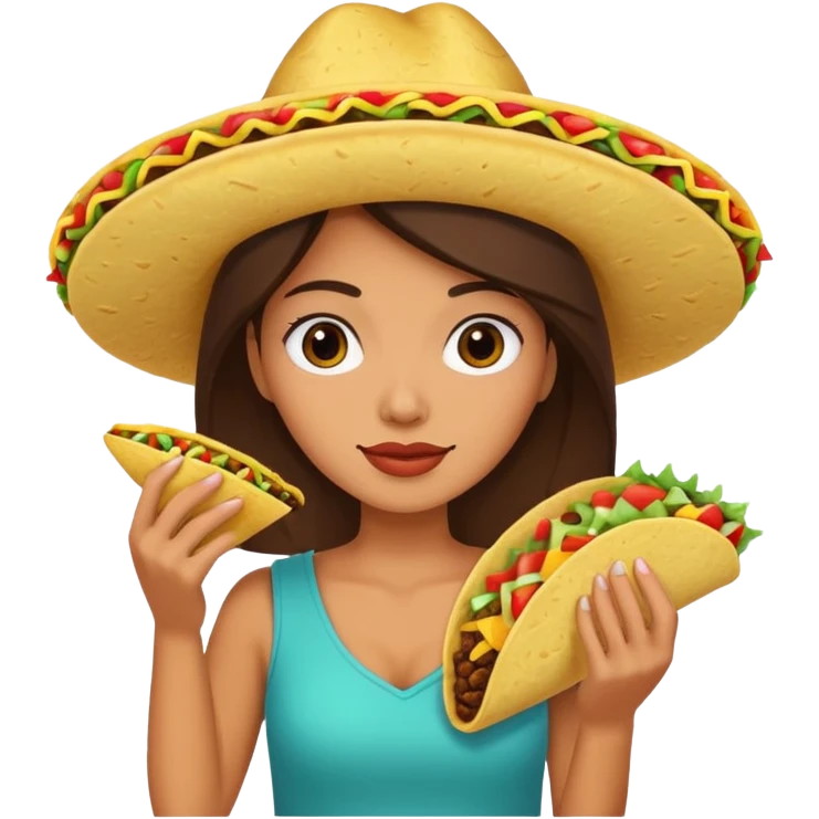 woman holding taco emoji