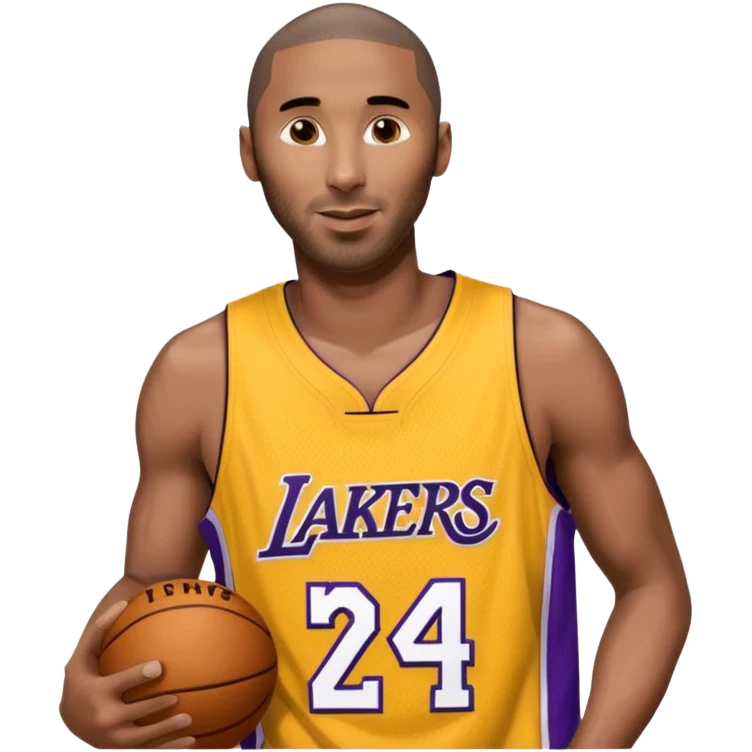 kobe in his lakers jersey number 24 give him some hair emoji