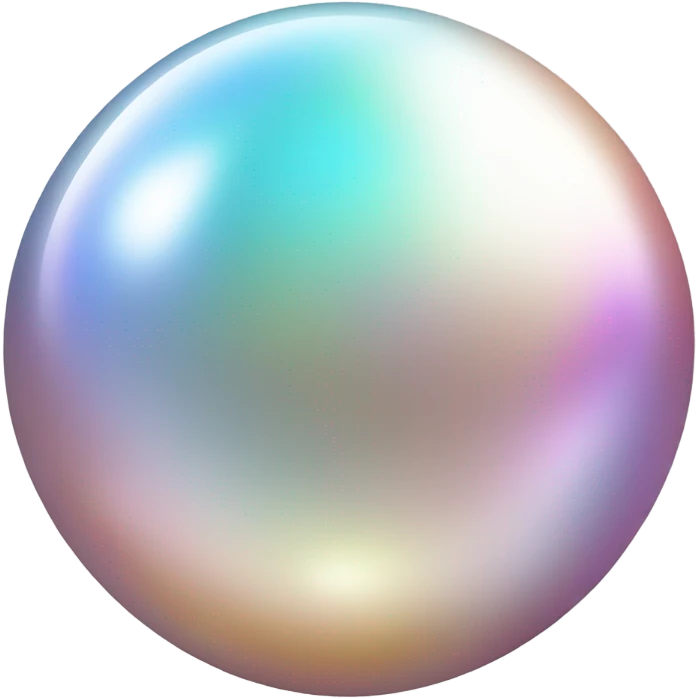 an iridescent pearl emoji