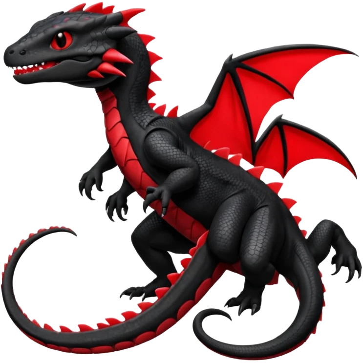Toothless-Salandit-Fakémon-hybrid-creature (full body)  emoji