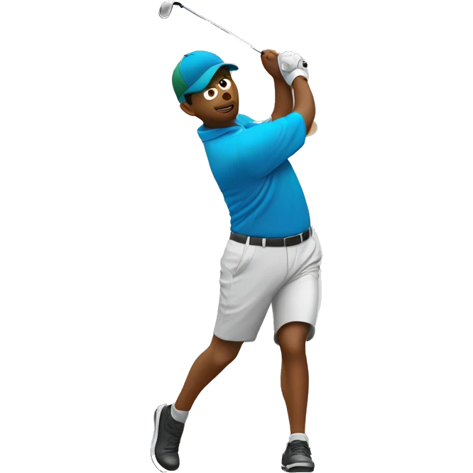 Golfer hitting ball emoji