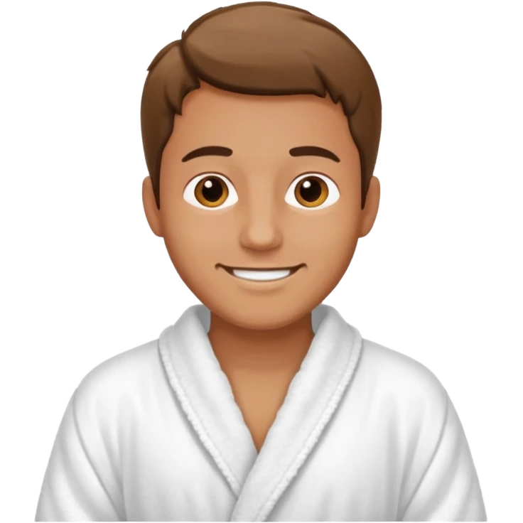  male with a bath robe emoji