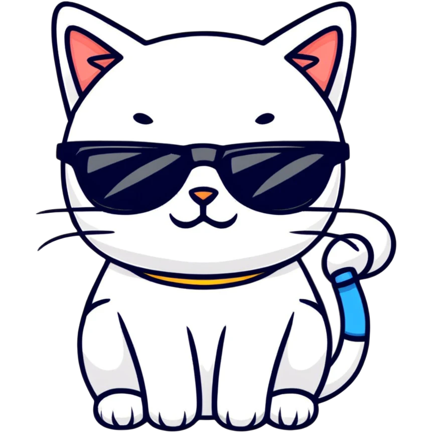 Cat with sunglasses emoji