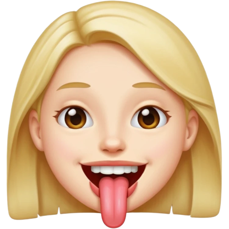 Doing the tongue out trend emoji