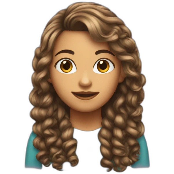 Menina de cabelo liso Albina emoji