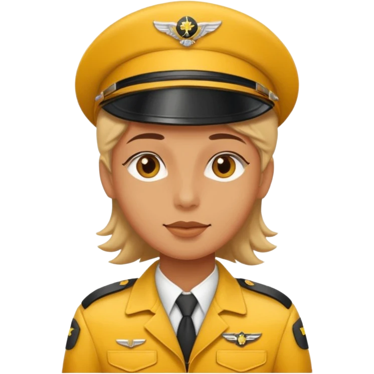 Yellow vintage pilot emoji