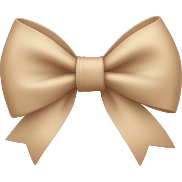 Beige bow emoji