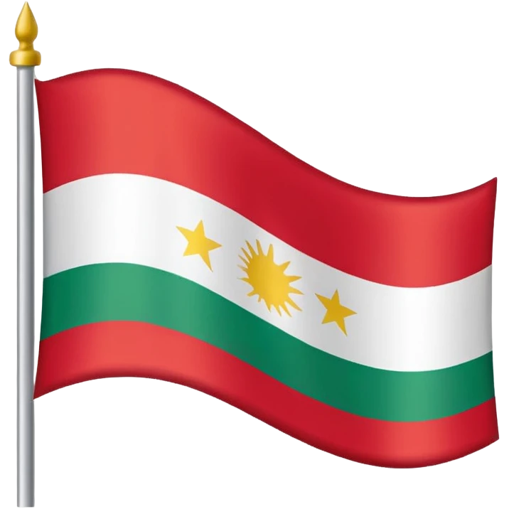 Wavy Kurdistan flag emoji emoji