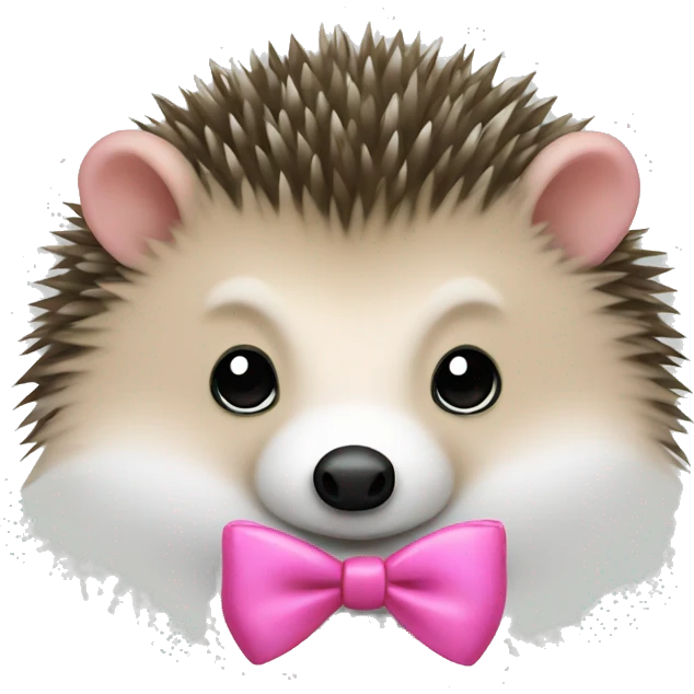 hedgehog with a pink bow emoji