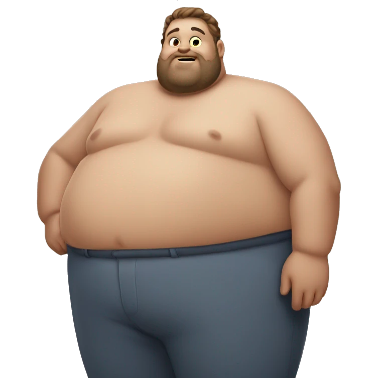 fat guy emoji